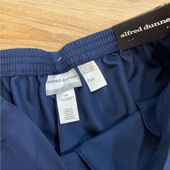 ALFRED DUNNER Women’s In The Navy Classic Fit Pants Size 10P - Picture 4 of 6